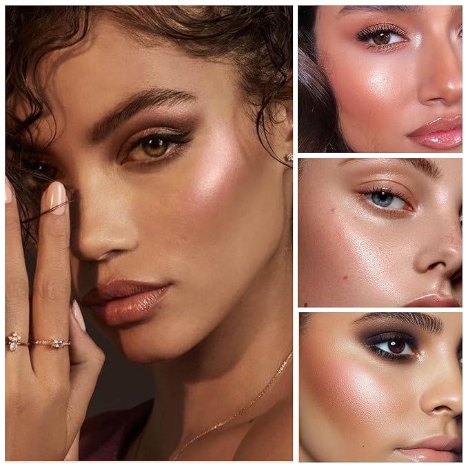Polvo De Hadas Body Shimmer Glitter Highlighter Powder Makeup,High Gloss Sparkle for Face Body Hair,Create The Most Sparkly And Attractive Glitter Makeup - Nude Pink-BrightBean Baby