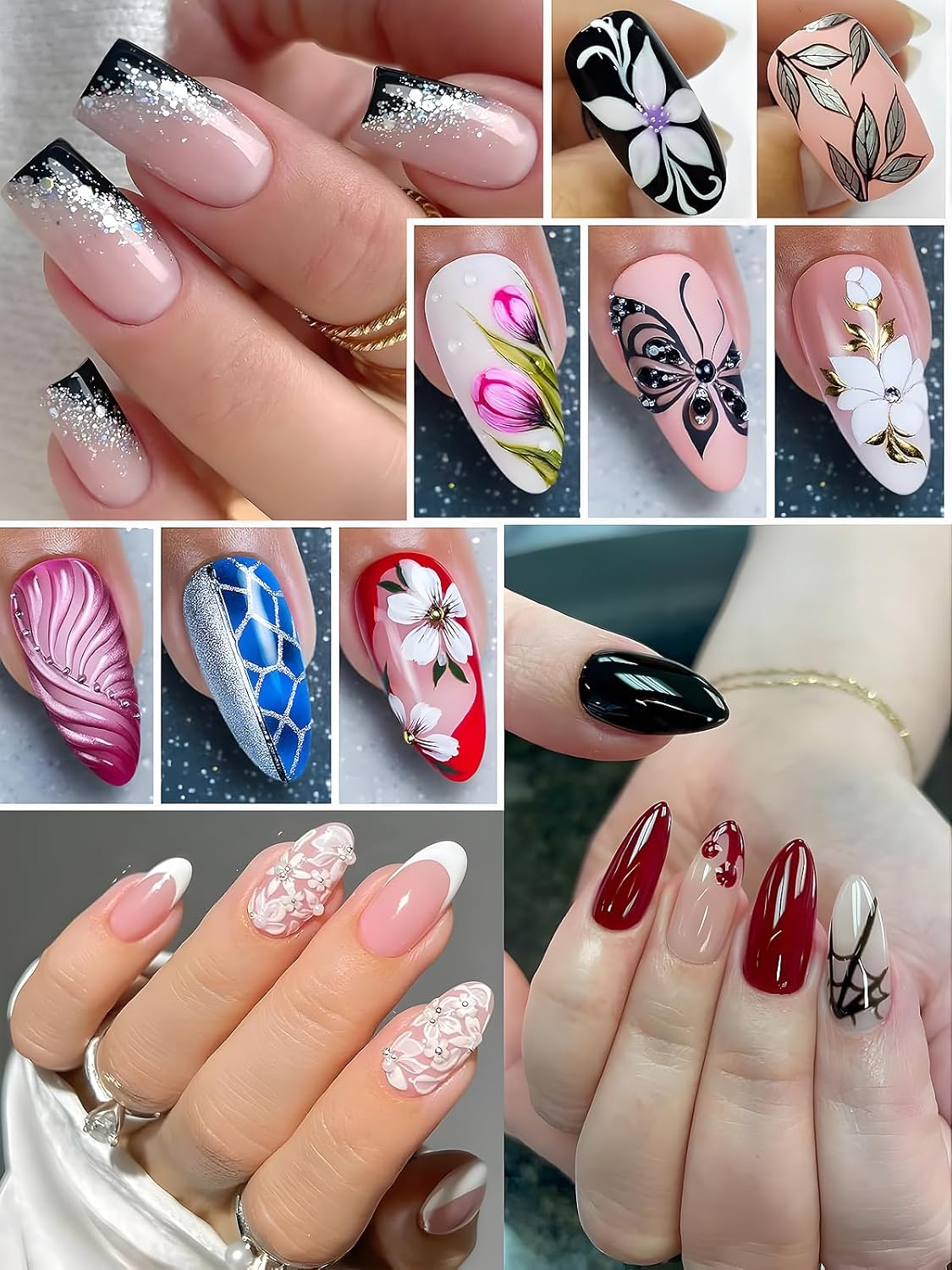 French Tip Nail Stamp Kit – Complete French Nail Art Set with Nail Guide Stickers, Nail Art Brush and Dual Head Silicone Stamper | Perfect for DIY Nail Designs-BrightBean Baby