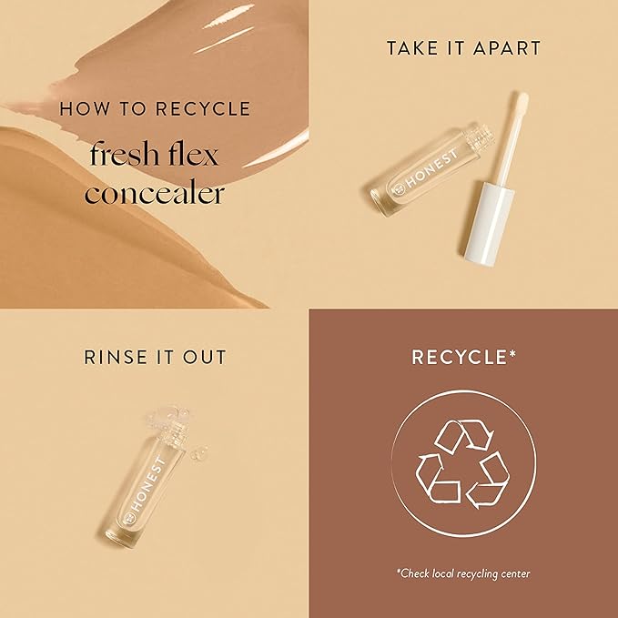 Honest Beauty Fresh Flex Concealer with Niacinamide + Vitamin E + Hyaluronic Acid | Vegan + Cruelty free | Nutmeg, 0.17 fl oz-BrightBean Baby