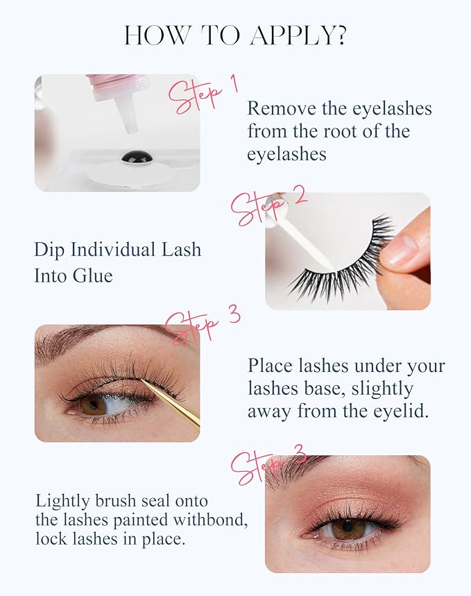 Short Lashes Natural Look Everyday Wispy Eyelashes Mink Flared Eyelashes Strip False Eye Lash Soft Clear Band 7 Pairs SF-05-BrightBean Baby