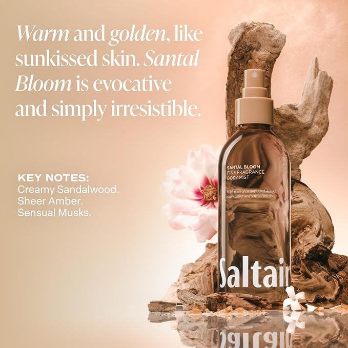 Saltair Body Mist 2 Pack - Fine Fragrance, Lightweight Body Spray Mist with Santal Bloom Scent. Long Lasting Perfume Mist. 2x 8oz Bottles-BrightBean Baby