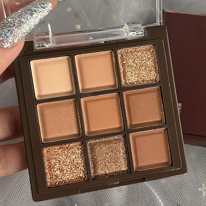 Neutral Nude Brown Smokey Eye Shadow Palette,Rose Gold Bronze Naked Cream Eyeshadow Palette Makeup,Highly Pigmented Natural Eyeshadow for Eyes Long Lasting Naturing-Looking