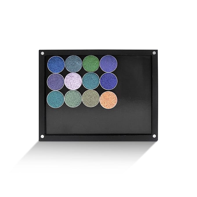 Acrylic empty magnetic palette with magnet clear lip ,with 30Pcs Adhesive Metal Stickers for Eyeshadow Powder Lipstick foundation-BrightBean Baby