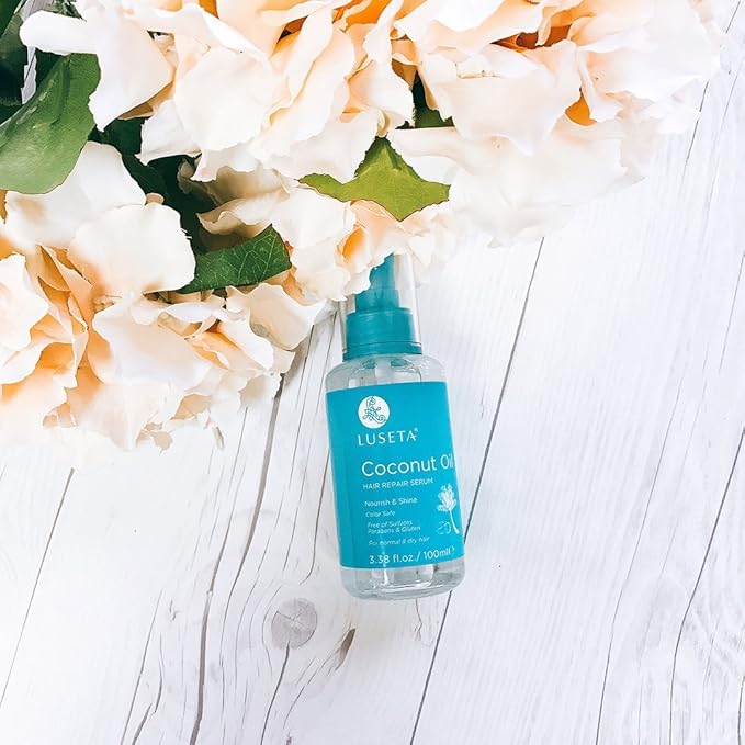 Luseta Hair Oil Hair Repair Serum Coconut Argan Marula Oil Sulfate Free Paraben Free (Coconut Oil)-BrightBean Baby