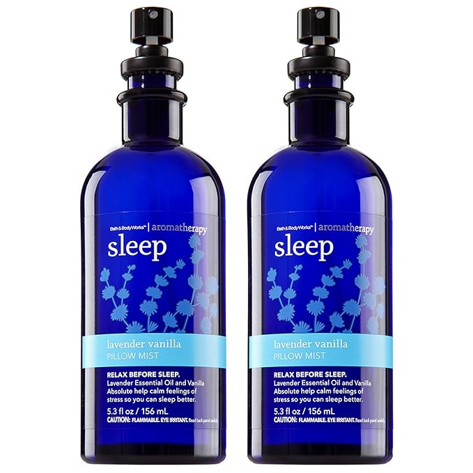 Bath & Body Works Aromatherapy Sleep Lavender Vanilla Pillow Mist, 5.3 Fl Oz, 2-Pack (Packaging May Vary)-BrightBean Baby