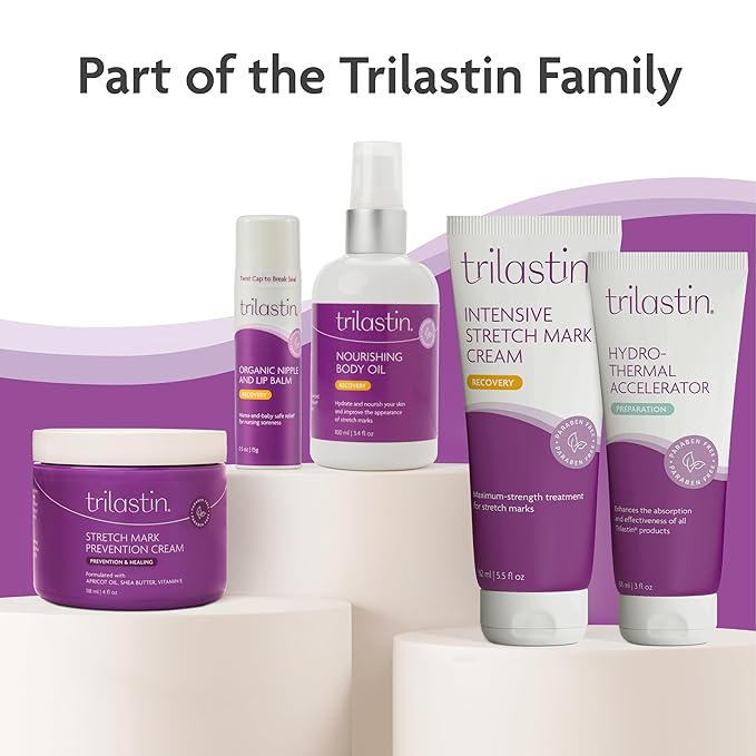 TriLASTIN Belly Masks - Belly Masks for Pregnant Women - Hydrating & Soothing for Itchy Skin - Reduces Stretch Marks - Safe for Sensitive Skin - Paraben & Phthalate-Free - Made in USA - 4 Pack-BrightBean Baby