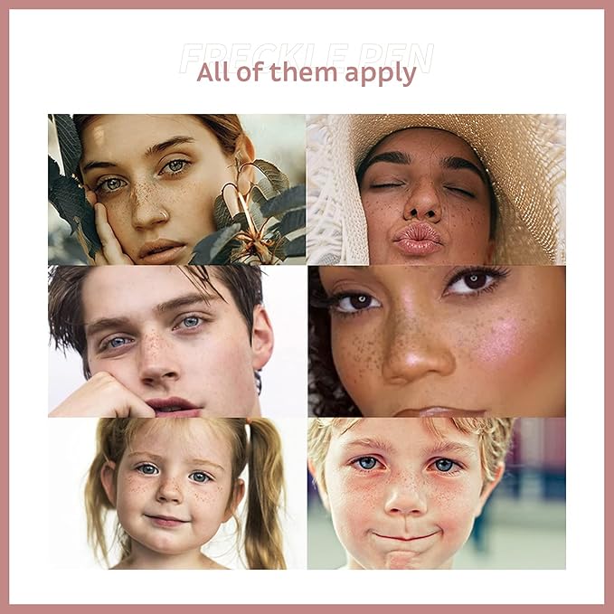 Freckle Pen 2 Colors Waterproof Long Lasting Quick Dry Small Spot Natural Like Face Freckle Makeup Pen, Dark Brown and Light Brown, Upgrade Design-BrightBean Baby