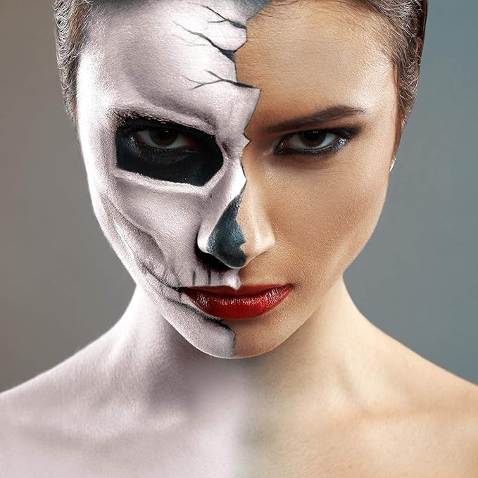 Mehron Makeup CreamBlend Stick | Face Paint, Body Paint, & Foundation Cream Makeup | Perfect for Halloween .75 oz (21 g) (Alabaster)-BrightBean Baby