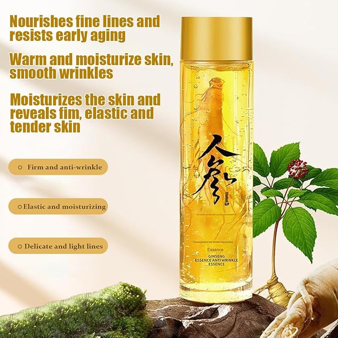 Ginseng Extract Liquid, Ginseng Extract Anti-Wrinkle Original Serum Oil, Korean Red Ginseng Essence for Anti Aging, Moisturizer, Fighting Collagen Loss, Reduces Wrinkles, Improves Sagging (2)-BrightBean Baby