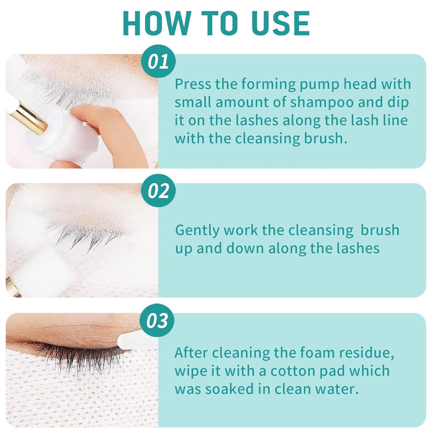 Lash Shampoo Bulk, Eyelash Cleanser for Extensions 4 Liters, Dispenser Pump, Safe Makeup Remover, Non-irritating or Burning Eyelid Foaming Cleanser for Professional Salon and Home Use (Unscented-4L)-BrightBean Baby