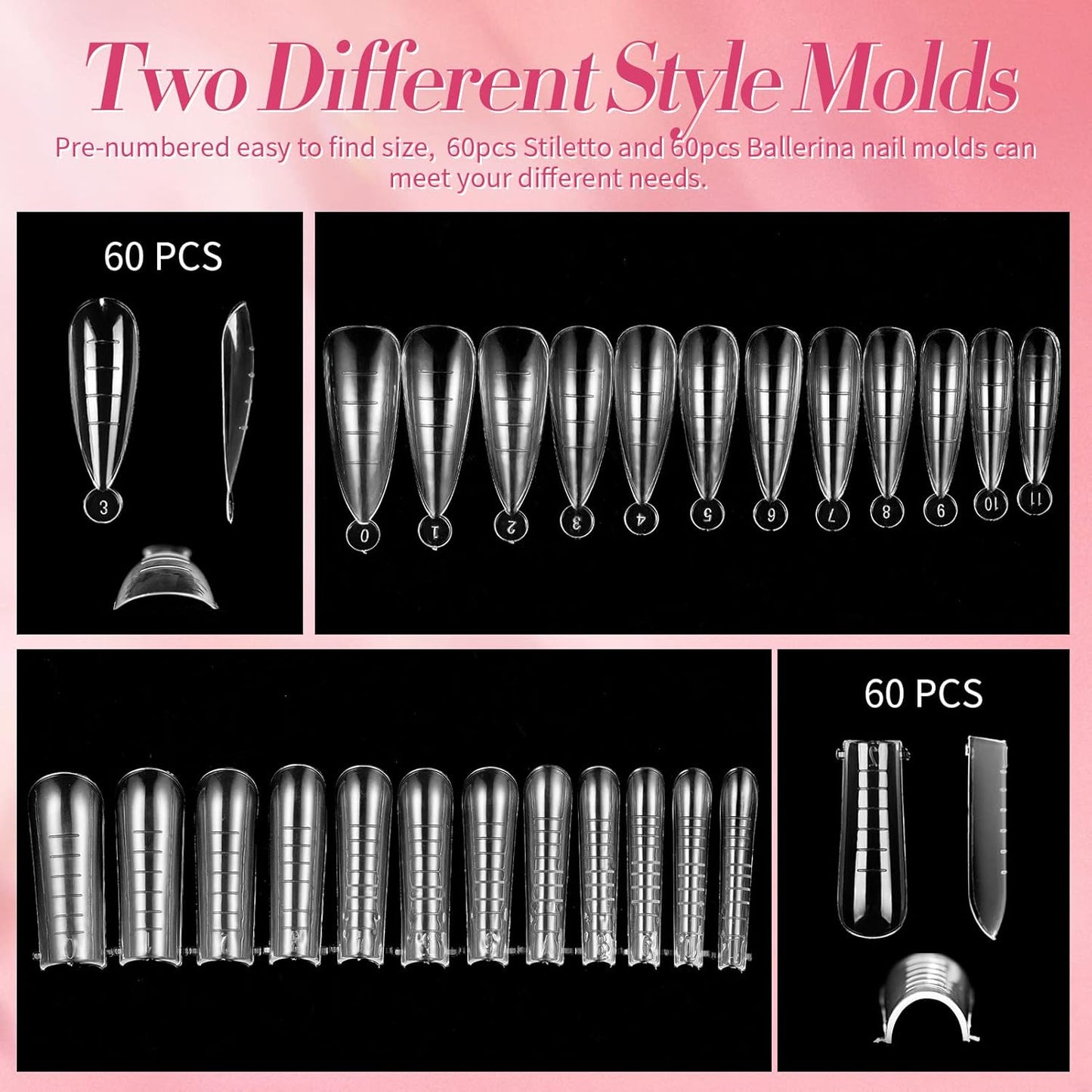 BORN PRETTY Poly Nail Extension Gel Kit-6 Colors Poly Nails Gel Kit Nude Clear Jelly Pink All In One Kit Builder Glue Gel with Nail Lamp Base Top Coat Set Nail Forms French Manicure Set for Beginner Starter DIY at Home Mother's Day Gifts-BrightBean Baby