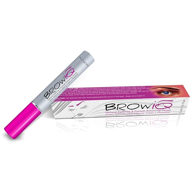 Eyebrow Growth Serum (5 ML) Support for Natural Thicker Looking Brows and Eyelashes With Octatein Complex, Biotin, Botanical Extract, Hyaluronic Acid, Tea Extract, Vitamin, Fragrance Free, BrowIQ-BrightBean Baby