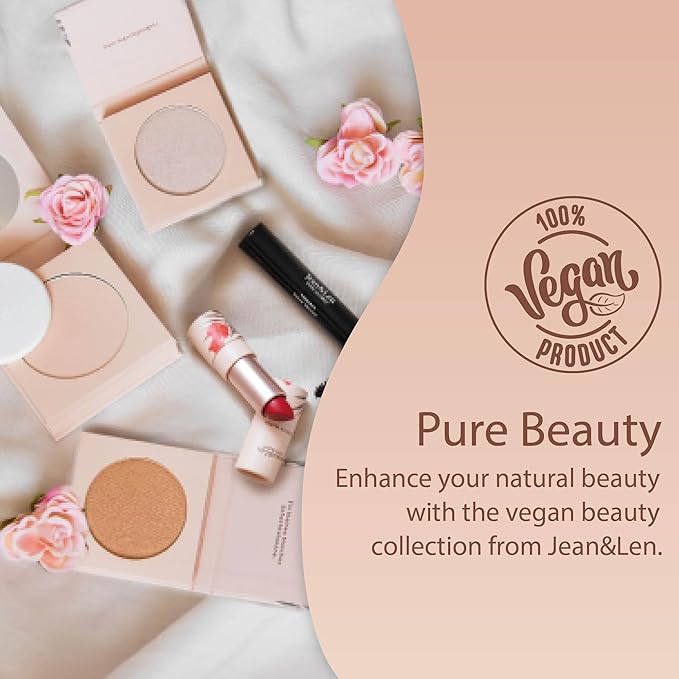 Pure 2in1 Compact Powder Feather Light 01 Ivory by Jean&Len, for a flawless transition and natural look, lasts 24 hours, with organic ingredients, vegan-BrightBean Baby