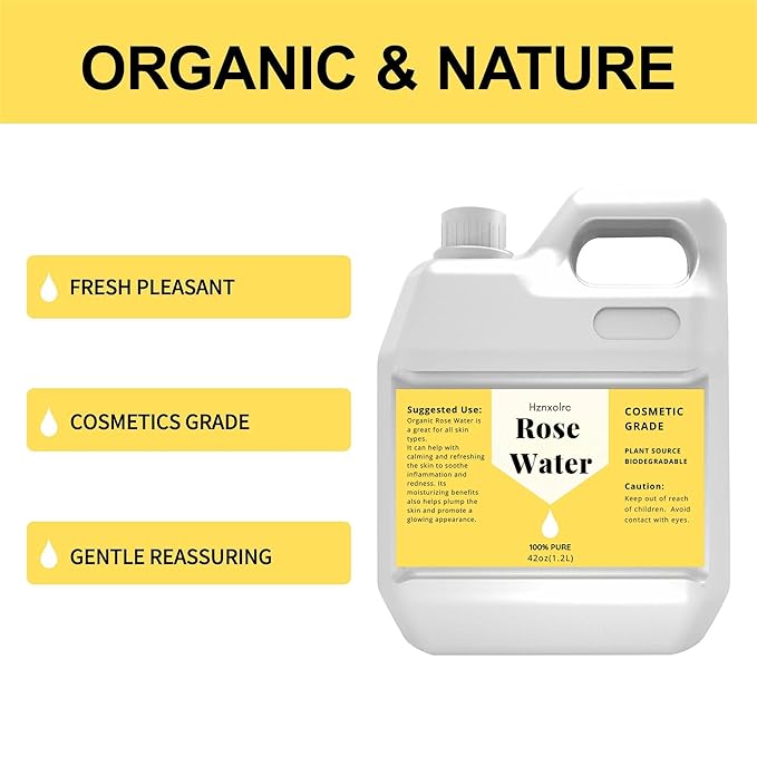 42 fl oz Rose Water for Face Hydrating Mist, 100% Pure Rose Water, Cleanses & Softens, Promotes Healthy Cell, Suitable for All Skin Types-BrightBean Baby