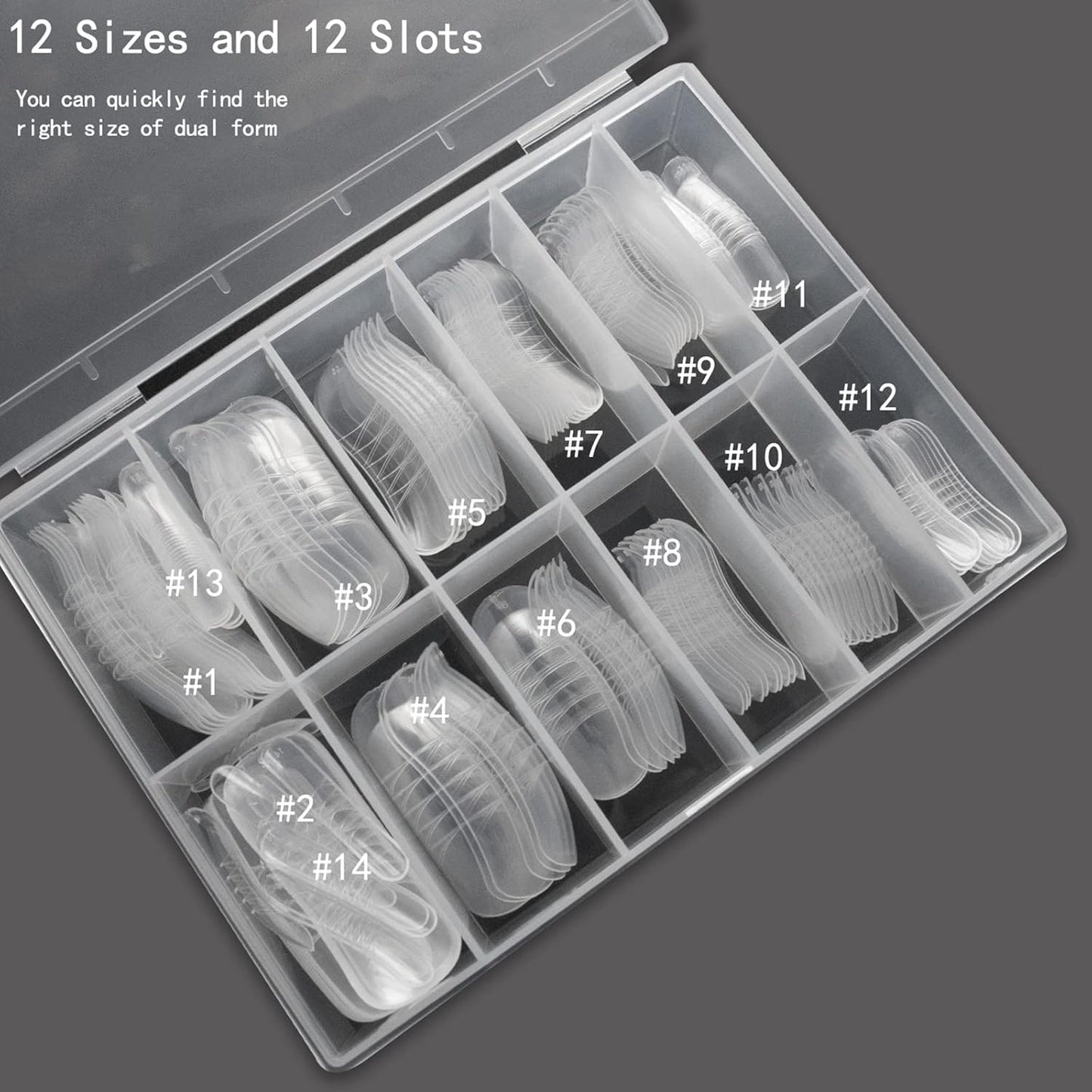 140Pcs Dual Nail Forms,Upturned Extension Poly nail gel Nail Forms Full Cover Reusable Nail Molds 14 Sizes for Nail Art Design Salon&DIY-BrightBean Baby