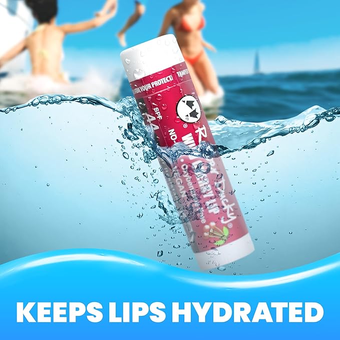 Rubber Ducky | Lip Sunscreen, Lip Balm with SPF 44, Water Resistant Sunscreen Lip Balm | Vegan, Untinted, Cherry Flavor, with Vitamin E | All Season - Broad Spectrum Sunscreen for Lips-BrightBean Baby