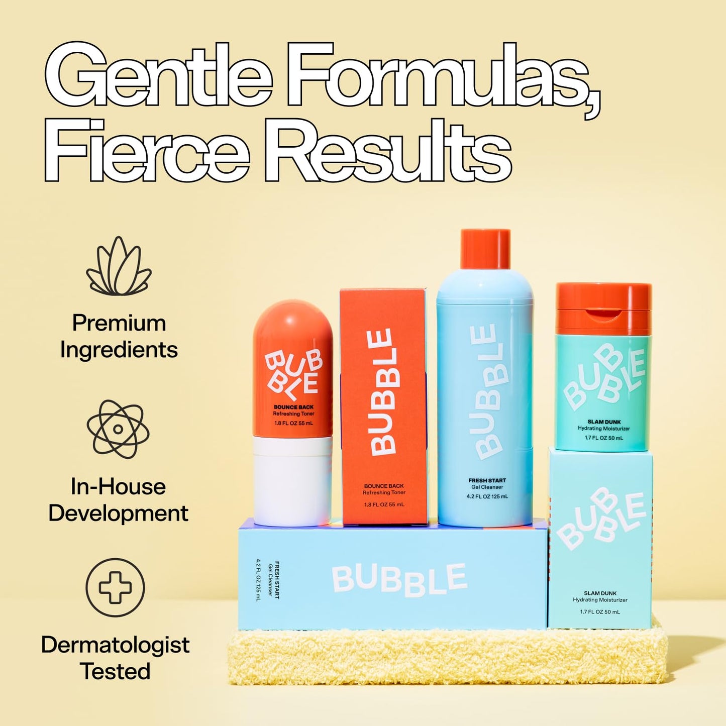 Bubble Skincare Fresh Start Gel Face Wash - Gentle PHA Exfoliating Facial Cleanser to Reduce Oil + De-Clog Pores - Daily Face Cleanser with Aloe Vera to Soothe Sensitive Skin - Vegan Skin Care (125ml)-BrightBean Baby
