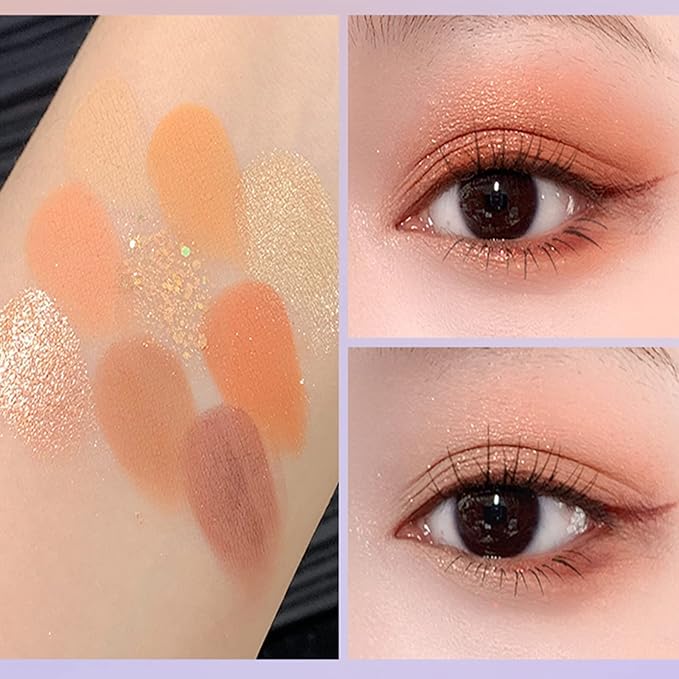 Violet Fairy 9 Color Eyeshadow Palette, Warm Neutrals (03)-BrightBean Baby