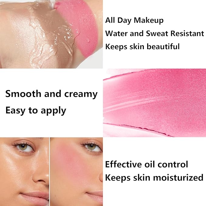 3Pcs Cream Contour Stick Makeup Kit, Shades with Highlighter Stick, Blush Stick and Bronzer Contour Stick for Sculpt the Cheeks, Long Lasting, Waterproof, Matte & Dewy Finish (LIGHT)-BrightBean Baby