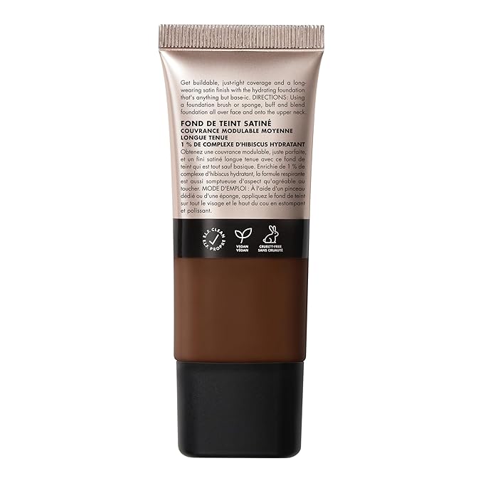 e.l.f. Soft Glam Foundation, Medium Coverage, Long-Lasting & Buildable Foundation For A Smooth, Satin Finish, Vegan & Cruelty-Free, 61 Rich Cool-BrightBean Baby