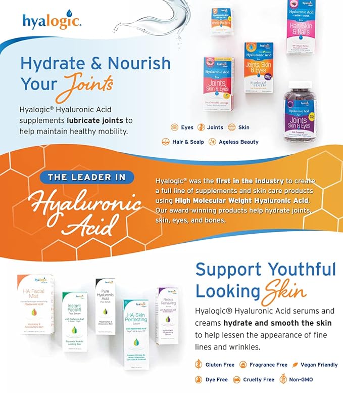 Hyalogic Dark Circle Lightening Face Serum - Treat Under Eye Dark Circles w/Hyaluronic Acid, Eveseryl & Regu-Age - Soothe, Nourish & Rejuvenate Skin - 1oz-BrightBean Baby