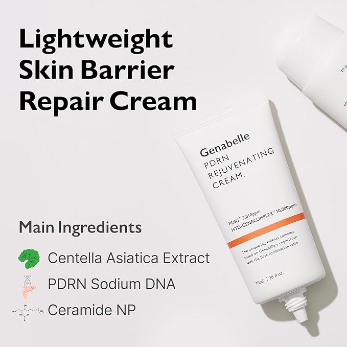 PDRN Rejuvenating Cream - Lightweight Moisturizer with Original PDRN, CICA, Hyaluronic Acid - Nourishing, Hydrating, and Soothing Formula - 2.36 fl.oz-BrightBean Baby