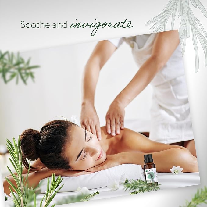 HBNO California Bottled Organic Rosemary Essential Oil 1 fl oz (30ml) - USDA Certified Organic Rosemary Essential Oil for Aromatherapy, Soap Making, DIY, Fragrances, Diffuser-BrightBean Baby