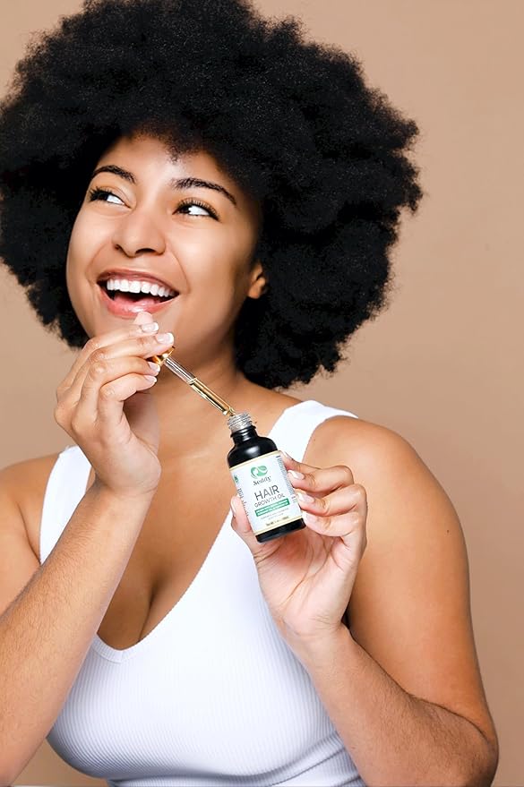 Seddy Rosemary Mint Hair Growth Oil – Caffeine, Rosemary, Castor, Biotin, Peppermint, Argan & Jojoba | Hair Growth Oil & Scalp Treatment for Thicker, Fuller, Healthier Hair -3.4 Fl. Oz-BrightBean Baby