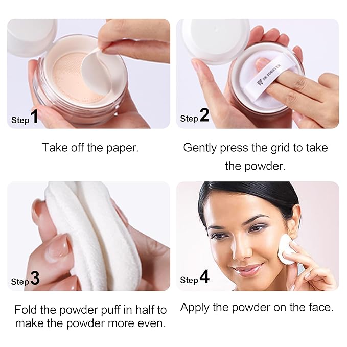 FV Translucent Powder Setting Powder, Oil-control & Long Lasting Loose Face Powder, Waterproof, Lightweight & Blurring Pores Finishing Powder, Talc-free Baking Powder Makeup, Translucent-BrightBean Baby