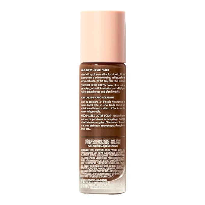 e.l.f. Halo Glow Liquid Filter, Complexion Booster For A Glowing, Soft-Focus Look, Infused With Hyaluronic Acid, Vegan & Cruelty-Free, 8.5 Rich-BrightBean Baby