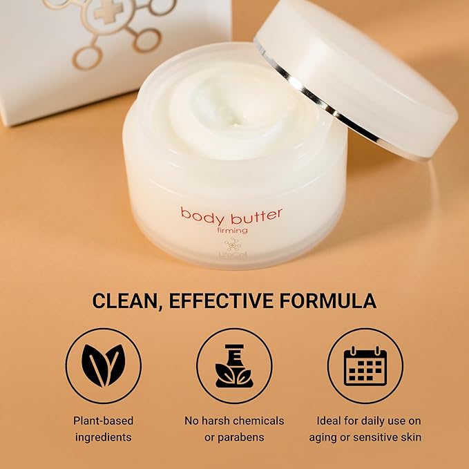 LifeCell Firming Body Butter – Anti-Cellulite Cream with Caffeine, Ginseng & Argan Oil – Ultra-Hydrating Anti-Aging Moisturizer for Legs, Thighs, Hips & Arms – Skin Tightening Lotion for Women-BrightBean Baby