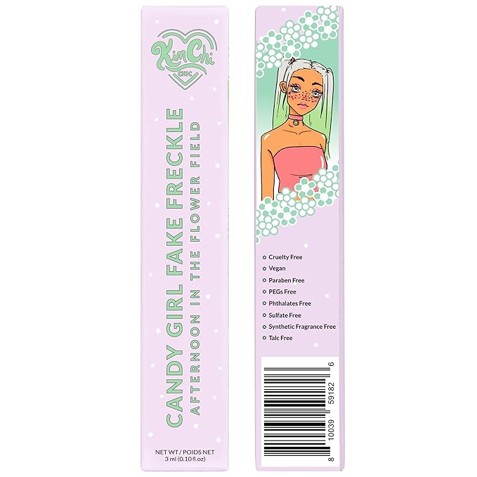 KimChi Chic Beauty Candy Girl Fake Freckle Pen, Natural-Looking and Fast-Drying Faux Freckles Face Makeup, Afternoon In The Flower Field Red-Brown Shade, 0.10 fl oz-BrightBean Baby