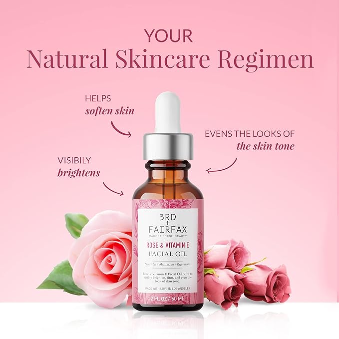 Rose & Vitamin E Facial Oil - 2oz-BrightBean Baby
