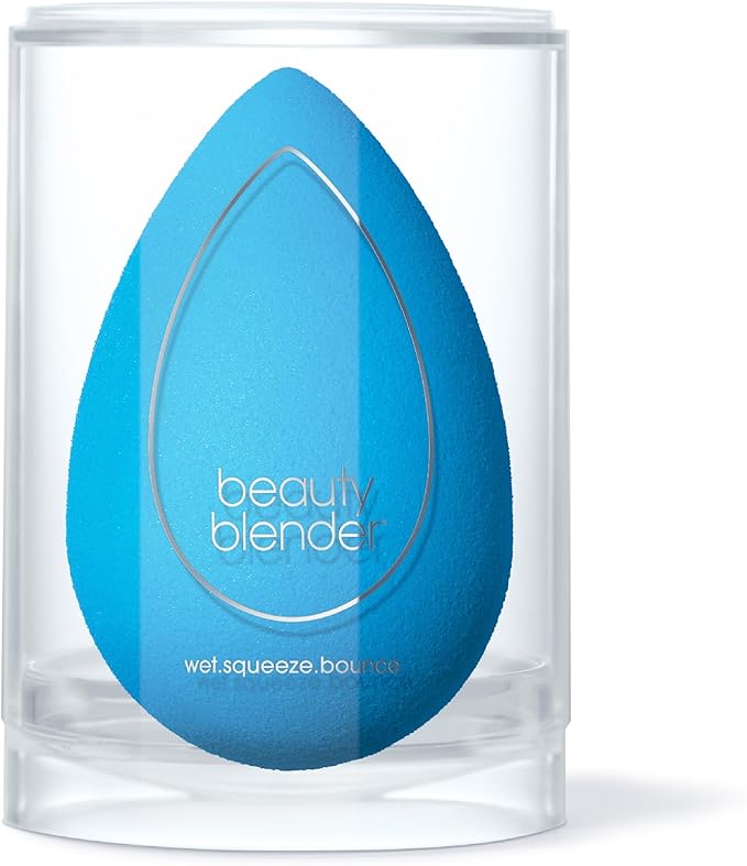 Beautyblender® | Topaz Sky Beauty Blender Makeup Sponge, Super-Soft Foam Easily Blends Foundations, Powders & Creams, Made in USA, Reusable, Washable, Streak Free Application, Vegan, Cruelty Free-BrightBean Baby