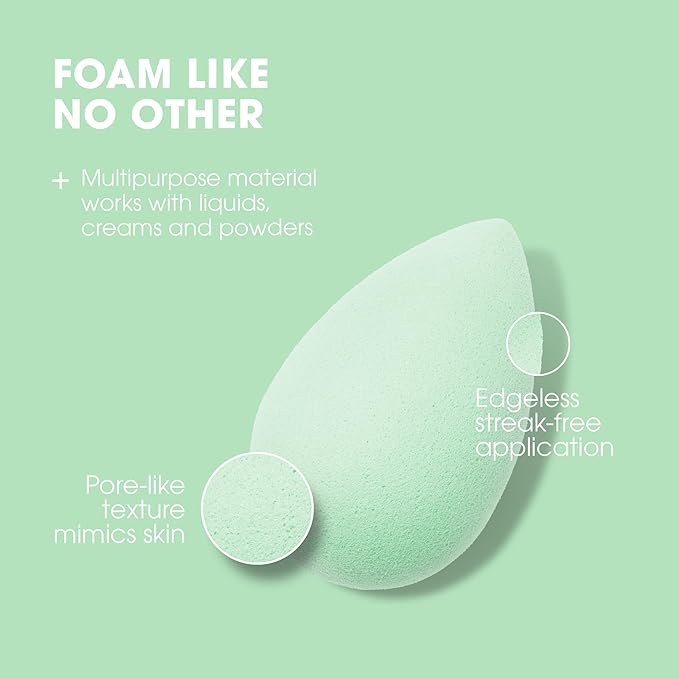 Beautyblender® | Mint Beauty Blender Makeup Sponge, Super-Soft Foam Easily Blends Foundations, Powders & Creams, Made in USA, Reusable, Washable, Streak Free Application, Vegan, Cruelty Free-BrightBean Baby