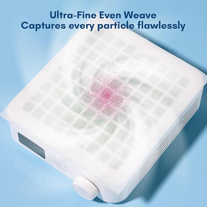 Makartt Nail Dust Collector Filter Paper – 100 Sheets Disposable Nail Dust Filters for Nail Dust Collector Machines, Nail Vacuum Dust Collector Nail Salon Supplies & Accessories White-BrightBean Baby