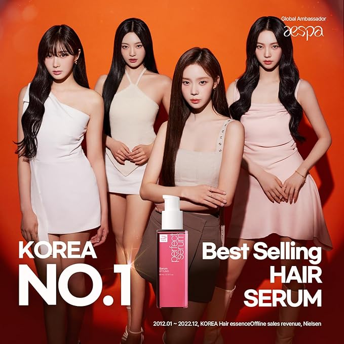 Mise En Scene Perfect Styling Serum for Heat Damage Protection - Hair Serum for holding Bounce, Hair Essence for Long Lasting Curl, Powdery Scent, with Argan Oils, 2.70 fl. Oz-BrightBean Baby