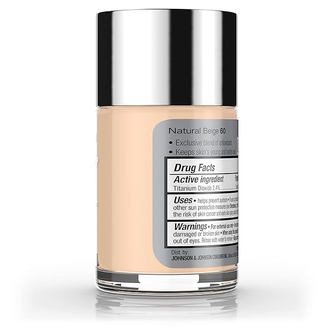 Neutrogena Healthy Skin Liquid Makeup Foundation, Broad Spectrum SPF 20 Sunscreen, Lightweight & Flawless Coverage Foundation with Antioxidant Vitamin E & Feverfew, Natural Beige, 1 fl. oz (Pack of 2)-BrightBean Baby