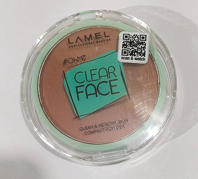 Lamel OhMy Clear Face Powder - Light Natural Coverage & Suet Control - Cruelty Free - Warm Beige N.407-BrightBean Baby