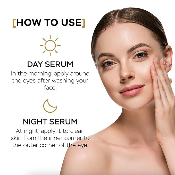 AM/PM Anti-Aging Kit Eye Contour Duo, Deep Hydration Eye Contour Cream with Cotton Stem Cells & Hyaluronic Acid (AM), Eye Contour Anti-Fatigue with Arabic Coffee for Under Eye Lines Protection(PM)-BrightBean Baby