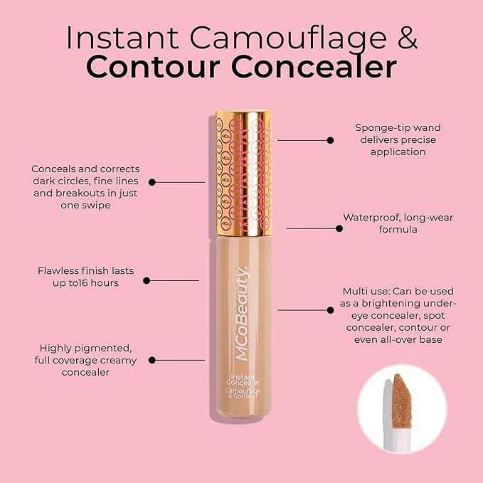 MCoBeauty Instant Concealer Camouflage & Contour, Ivory, Perfecting Contour with Flawless Coverage, Vegan, Cruelty Free Cosmetics-BrightBean Baby