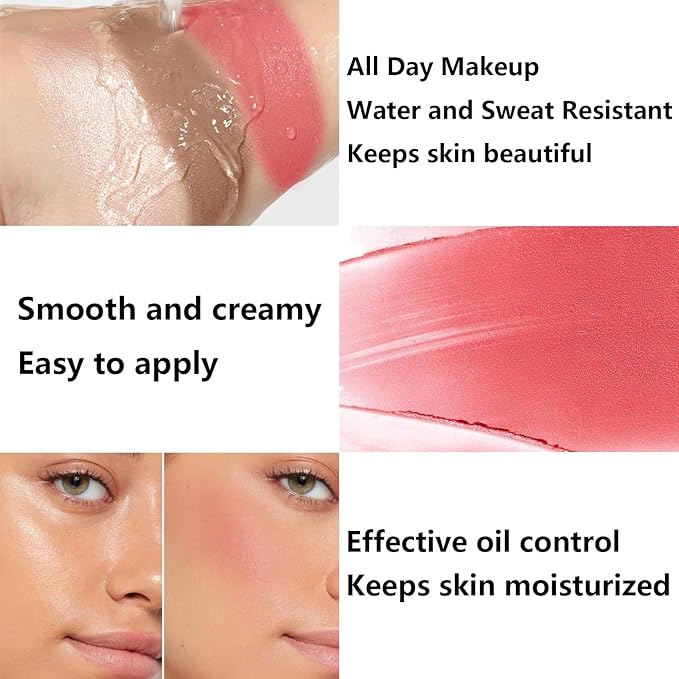 3Pcs Cream Contour Stick Makeup Kit, Shades with Highlighter Stick, Blush Stick and Bronzer Contour Stick for Sculpt the Cheeks, Long Lasting, Waterproof, Matte & Dewy Finish (LIGHT MEDIUM)-BrightBean Baby