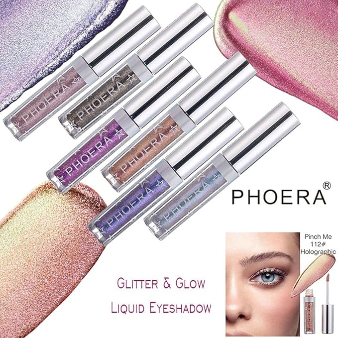 Glitter Eyeshadow,Makeup For Eyes Liquid Shimmer Sparkle Glow Light Colors Pencil Stick Shiny Long Lasting Waterproof Shining Eye Shadow Sets Metallic Pigments Metals Gloss Sparkling Pen Kit (A107)