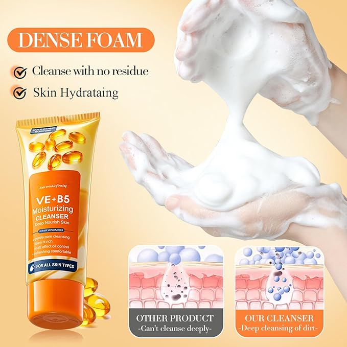 Vitamin B5 face routine set for women - women's skin care set - facial care set - Promote skin metabolism, moisturize, reduce oil, repair skin-BrightBean Baby