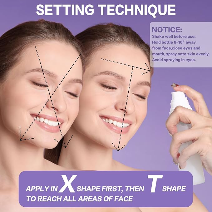 UCANBE Dewy Setting Spray for Makeup, Long Lasting Hydrating Make Up Finishing Spray for Face, Micro-Fine Mist Fixing Spray for Dewy Glow Finish, Lightweight & Waterproof for up to 16 Hours Wear-BrightBean Baby