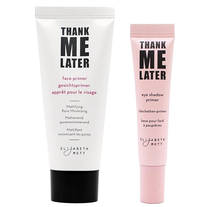 Elizabeth Mott Thank Me Later Face & Eye Primer – Long-Lasting Matte Makeup Base, Pore Minimizer, Oil & Shine Control, Wrinkle Blurring, Crease Prevention, Smooth Finish for All-Day Wear – 10g & 30g-BrightBean Baby