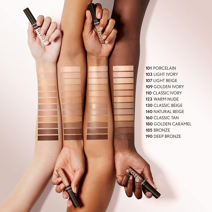 Covergirl Clean Invisible Concealer, Lightweight, Hydrating, Vegan Formula, Light Beige 107, 0.23oz-BrightBean Baby