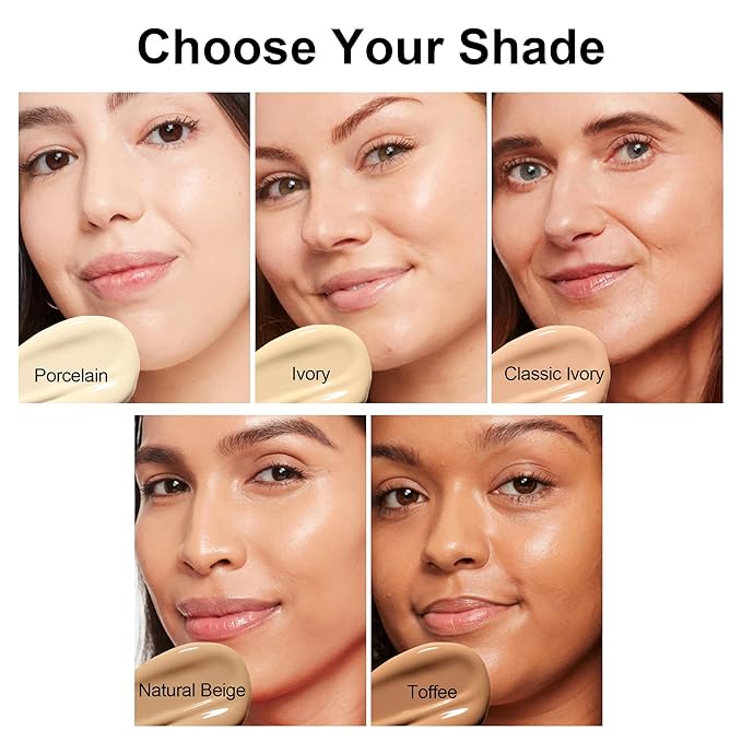 FV 2 Pack Hydrating Liquid Foundation Makeup, Waterproof & Lightweight, Natural Finish with Medium Coverage, Ideal for Dry and Normal Skin (Nourishing Classic Ivory)-BrightBean Baby
