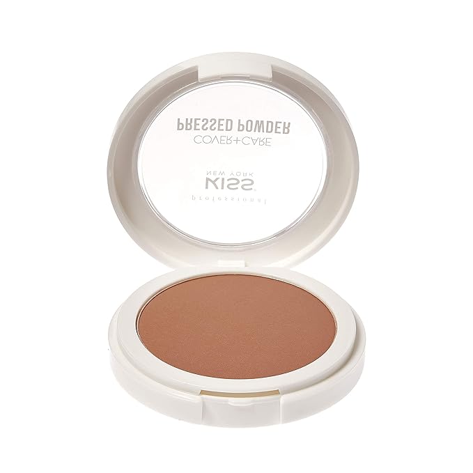 KISS Cover and Care Acne Control Pressed Powder Shine Free Face Light Weight Makeup Setting Powder - APP340 (Caramel)-BrightBean Baby