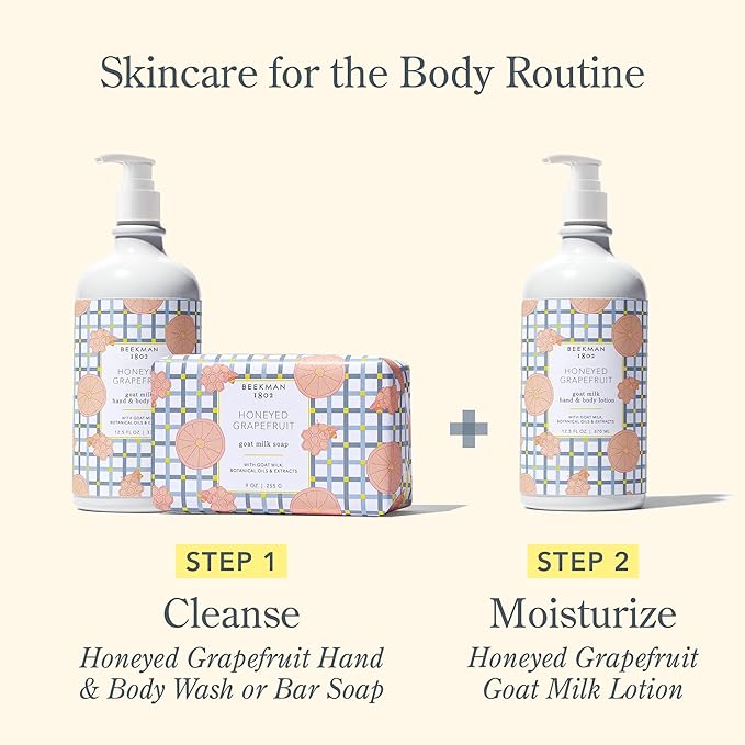 Beekman 1802 Goat Milk Body Lotion, Honeyed Grapefruit - Scented - 12.5 oz - Moisturizing with Shea Butter - for Sensitive Skin - Cruelty Free - Packaging May Vary - Pump Included, Ready for Use-BrightBean Baby